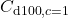 C_{\mathrm{d100},c=1}