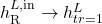 h_\mathrm{R}^{L,\mathrm{in}} \rightarrow h_{tr=1}^L