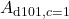 A_{\mathrm{d101},c=1}