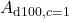 A_{\mathrm{d100},c=1}